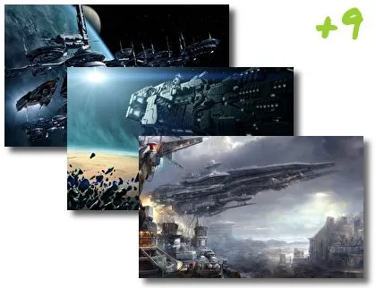 Spaceships theme for Windows 10