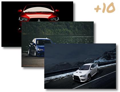 Mitsubishi Lancer Evolution theme pack