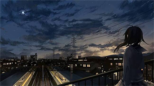 Night Scenery Anime background 1