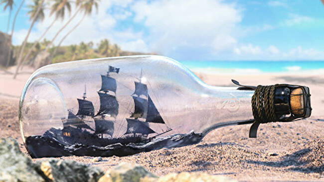 Ship In A Bottle background 1