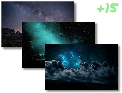 Starry Night Sky theme pack